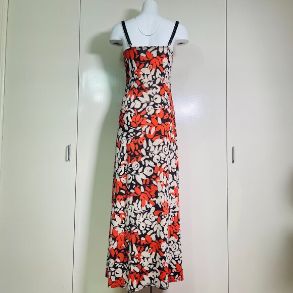 NWOT SD II MAXI FLORAL DRESS WITH accent straps M - Picture 7 of 13